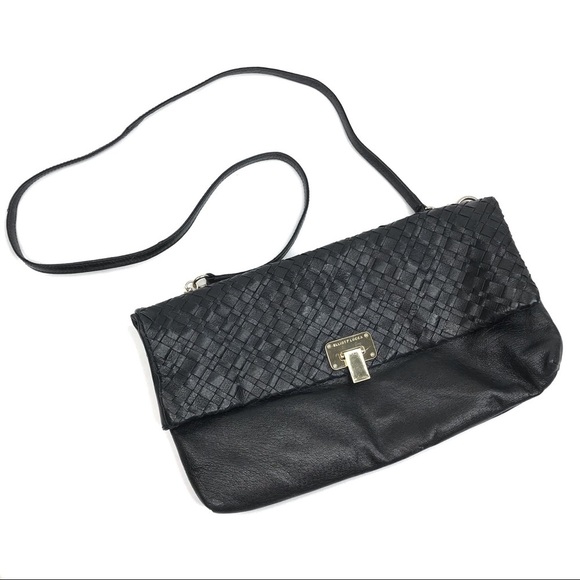 Elliott Lucca | Long Black Woven Foldover Purse - Picture 1 of 6